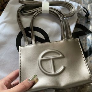 BRAND NEW BRONZE SMALL TELFAR BAG